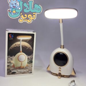 چراغ خواب رومیزی موشک فضانورد طلایی