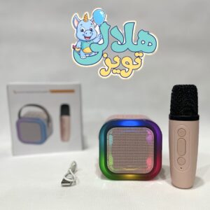 اسپیکر و میکروفون صورتی قابل حمل k12