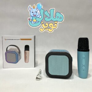 اسپیکر و میکروفون آبی قابل حمل K12