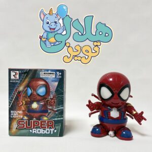 ربات مردعنکبوتی موزیکال رنگ قرمز