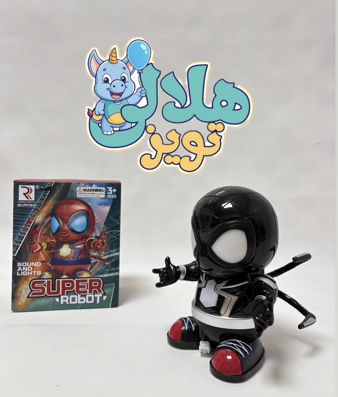 ربات مردعنکبوتی موزیکال رنگ مشکی