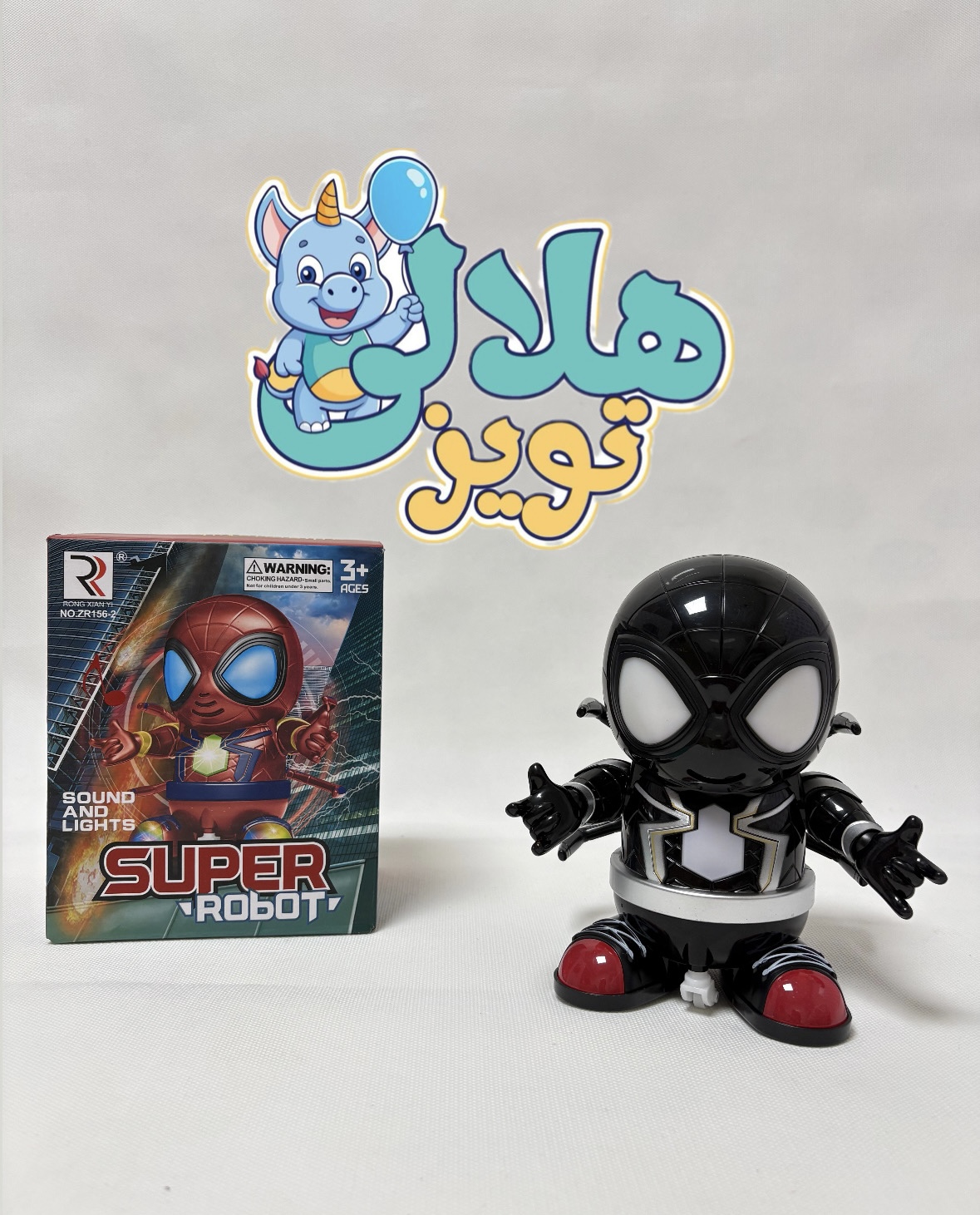 ربات مردعنکبوتی موزیکال رنگ مشکی