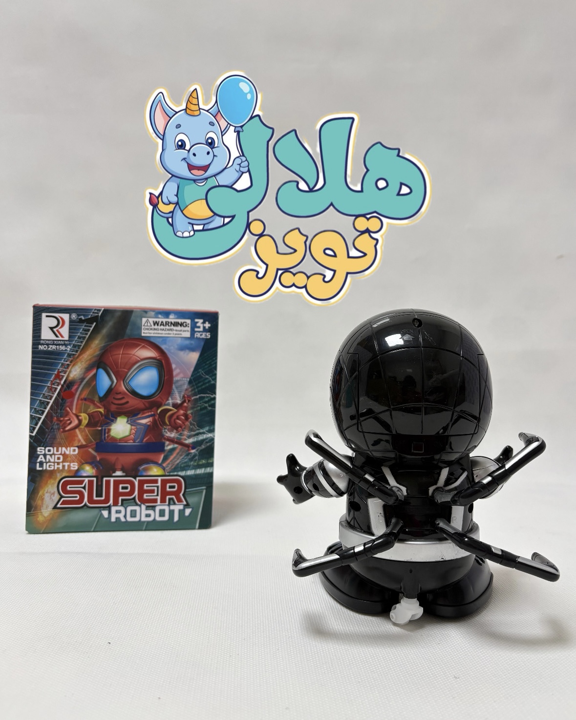 ربات مردعنکبوتی موزیکال رنگ مشکی