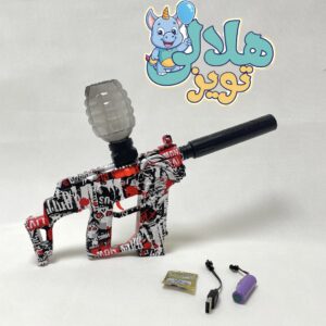 تفنگ شارژی تیر ژله‌ای VECTOR رنگ مشکی قرمز