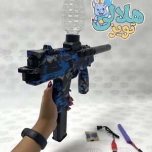 تفنگ شارژی تیر ژله‌ای MP9 رنگ آبی
