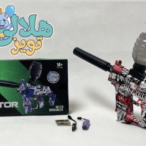 تفنگ شارژی تیر ژله‌ای VECTOR رنگ مشکی قرمز