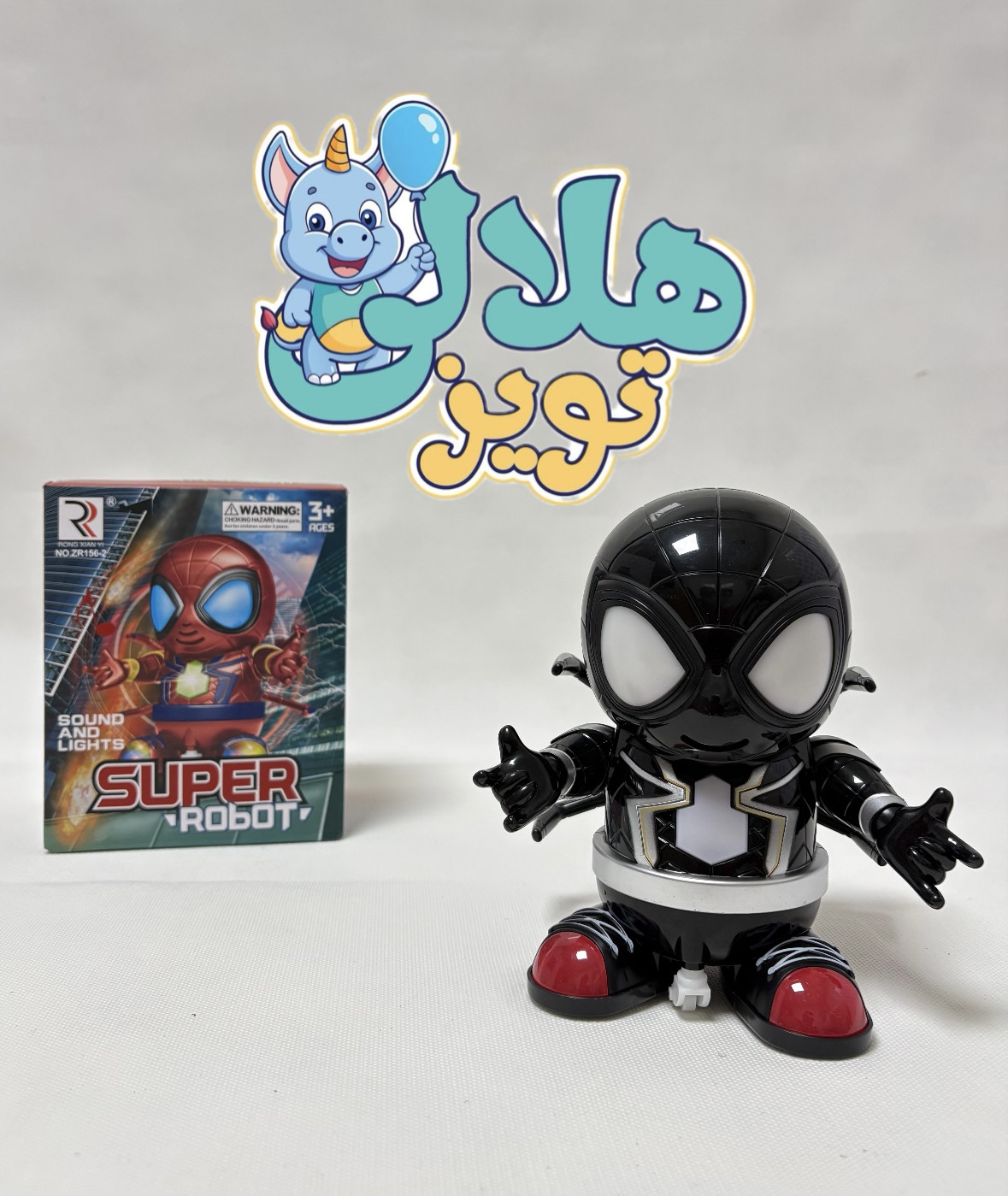 ربات مردعنکبوتی موزیکال رنگ مشکی