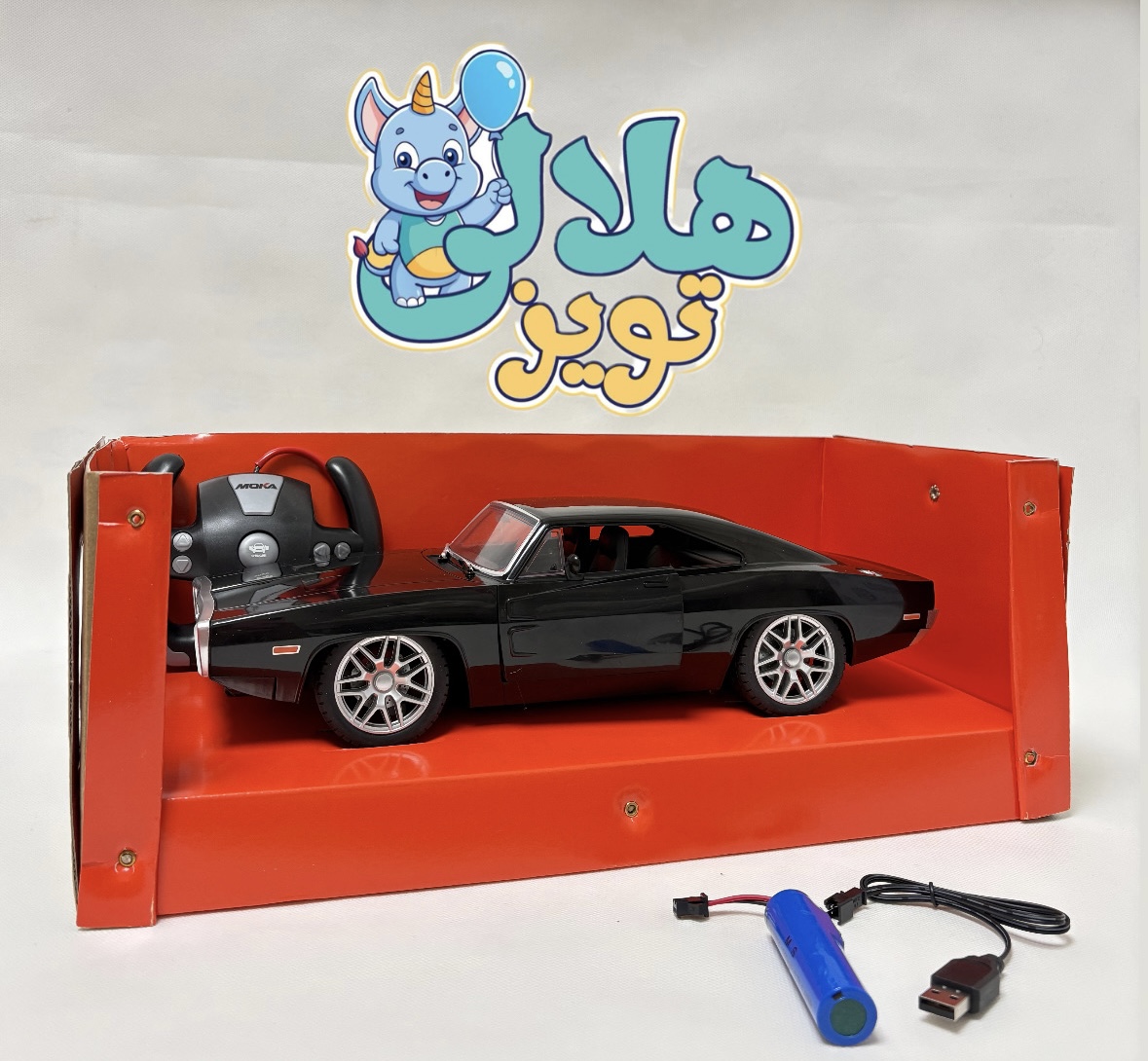ماشين کنترلی چلنجر مشکی موکا