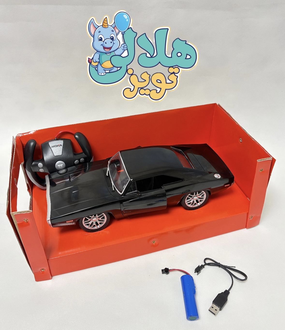 ماشين کنترلی چلنجر مشکی موکا
