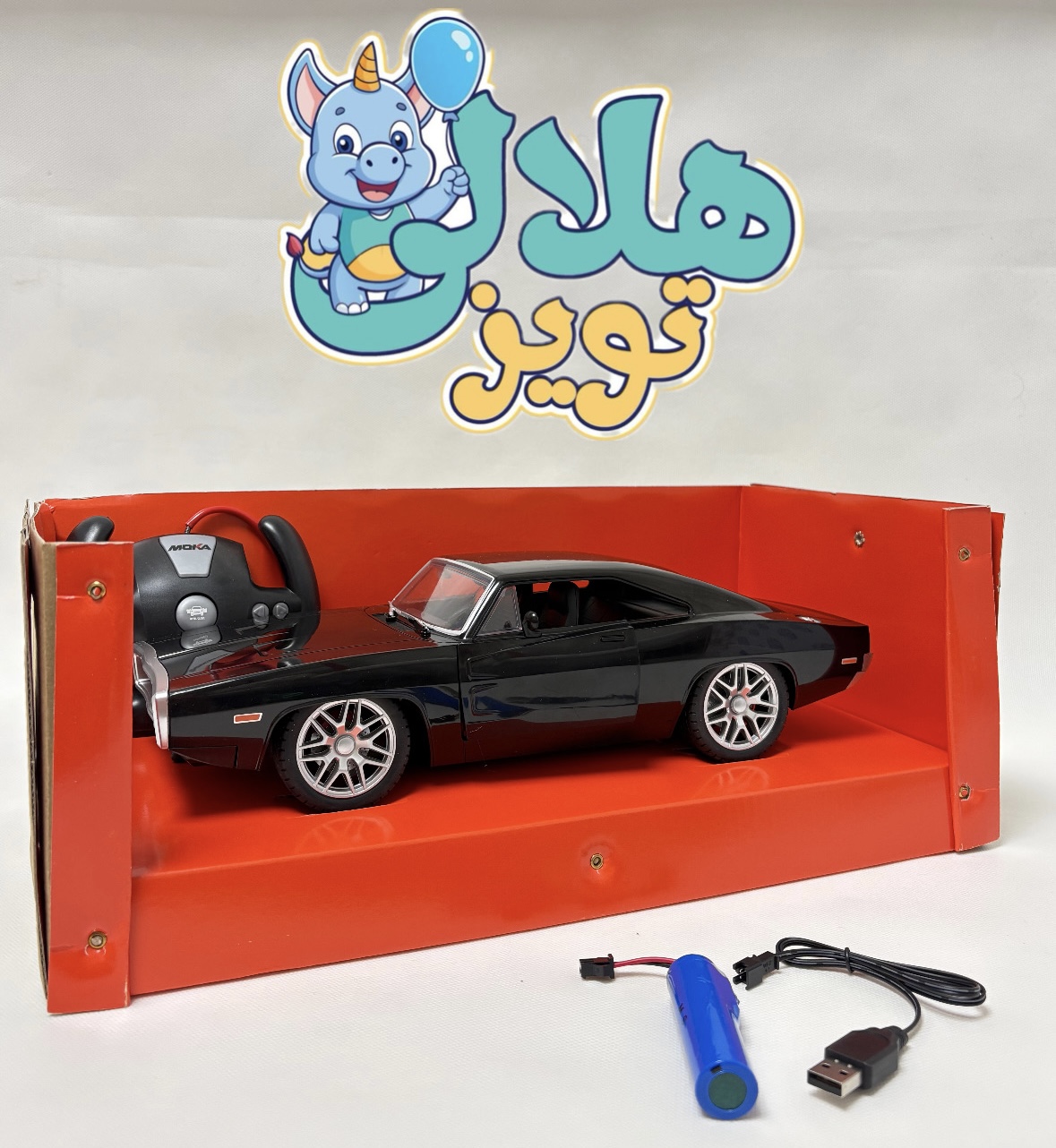 ماشين کنترلی چلنجر مشکی موکا