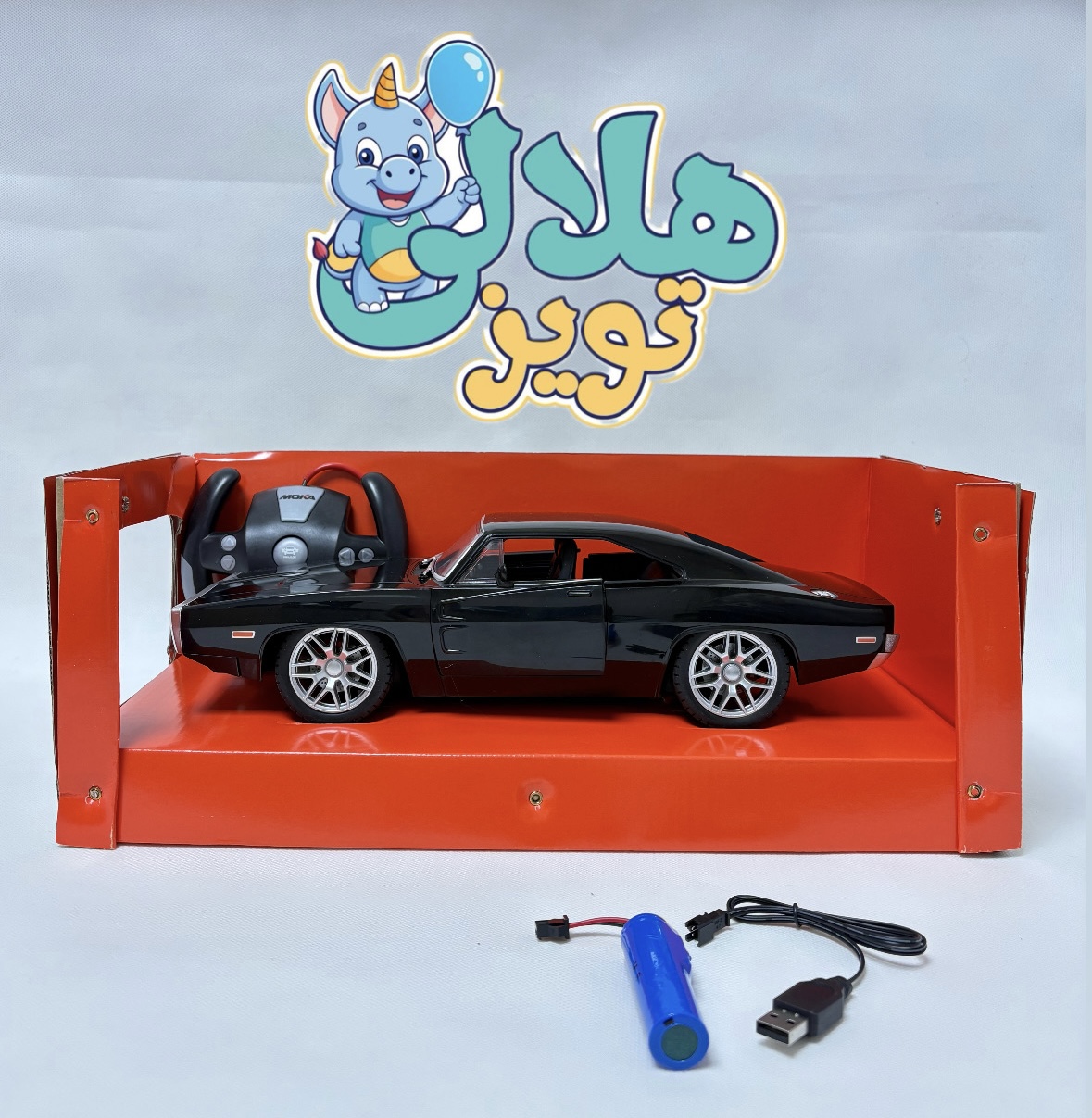 ماشين کنترلی چلنجر مشکی موکا
