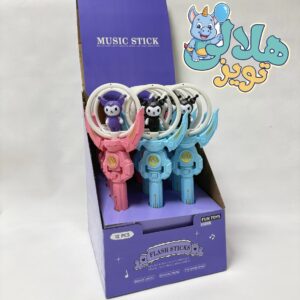 عصای موزیکال و چراغ‌دار کرومی